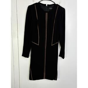 Rag And Bone Dress Womens 2 Raj Copper Stitching Cocktail Figure Hugging Stretch